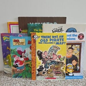 Children's Books Set Of 8 Minions, Spongebob, Chrysanthemum, And More!